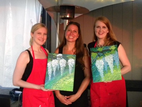 Corks and Canvas Events Wisteria Painting